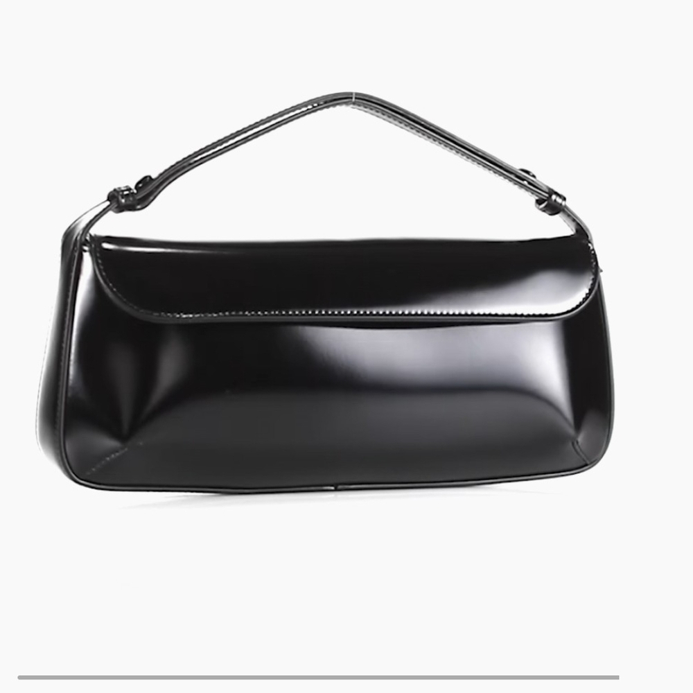 Courreges Back Leather Baguette Shoulder Bag